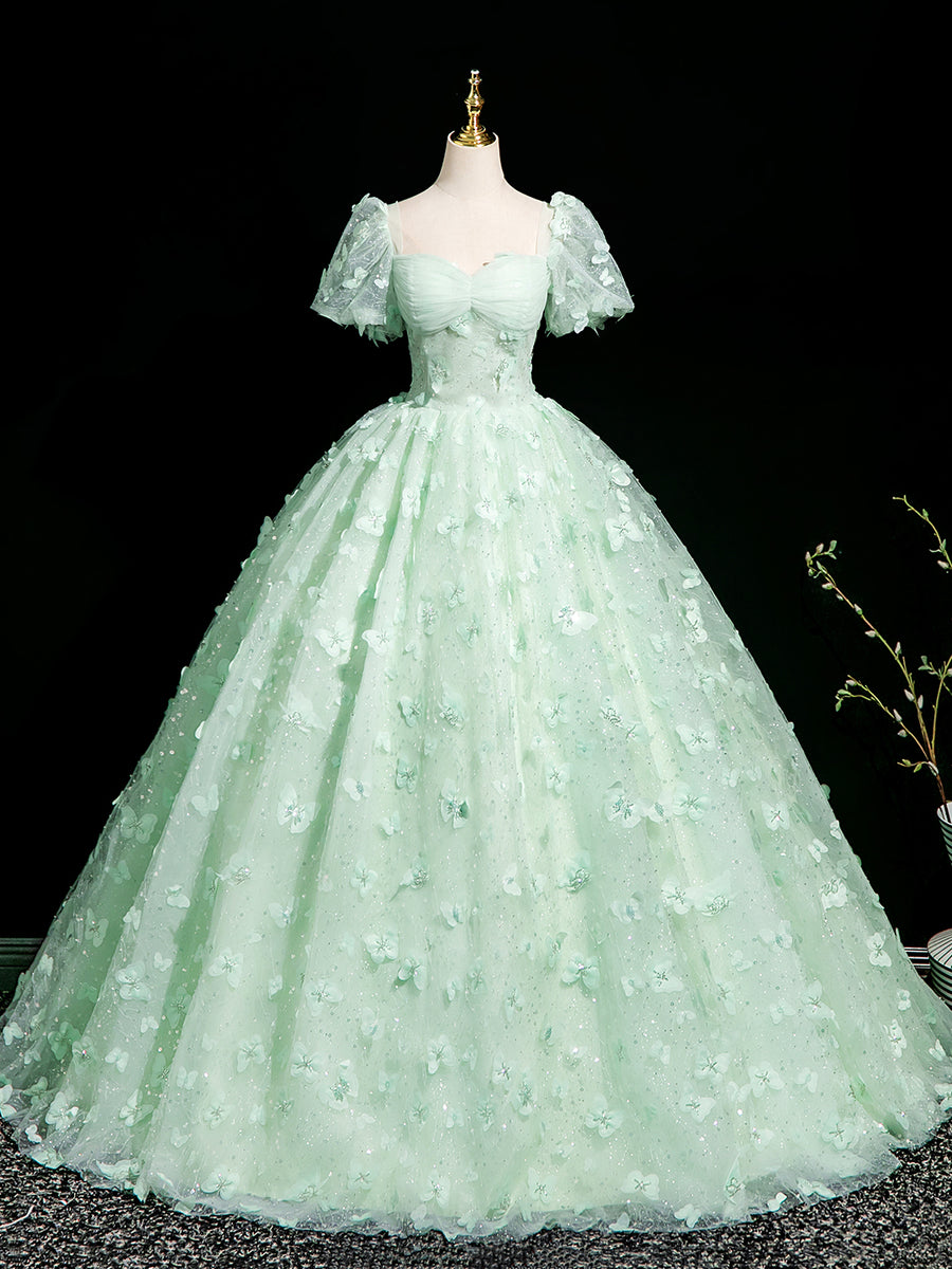 green emerald velvet dress Wedtrend Women Dark Green Prom Dress Mermaid Butterflies Appliques Lace-Up Back Evening Dress with Slit, Dark Green / US22W