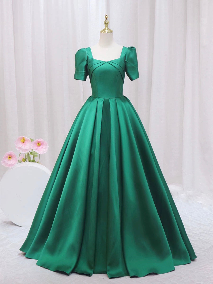 Green Prom Dresses Satin Evening Dresses SYP42 main image 1