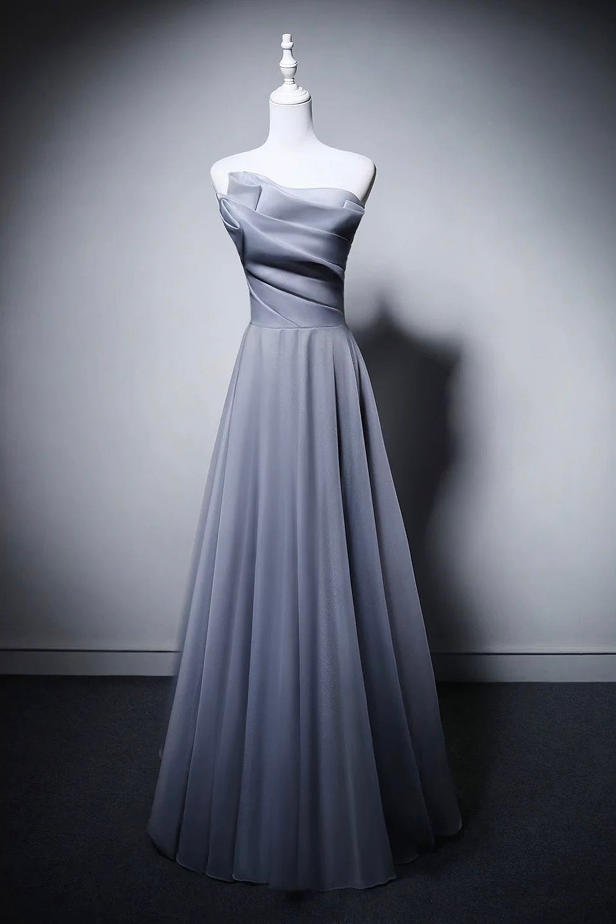 dusty blue strapless dress Azazie Delphina Dusty Blue Floral Burnout Bridesmaid Dresses