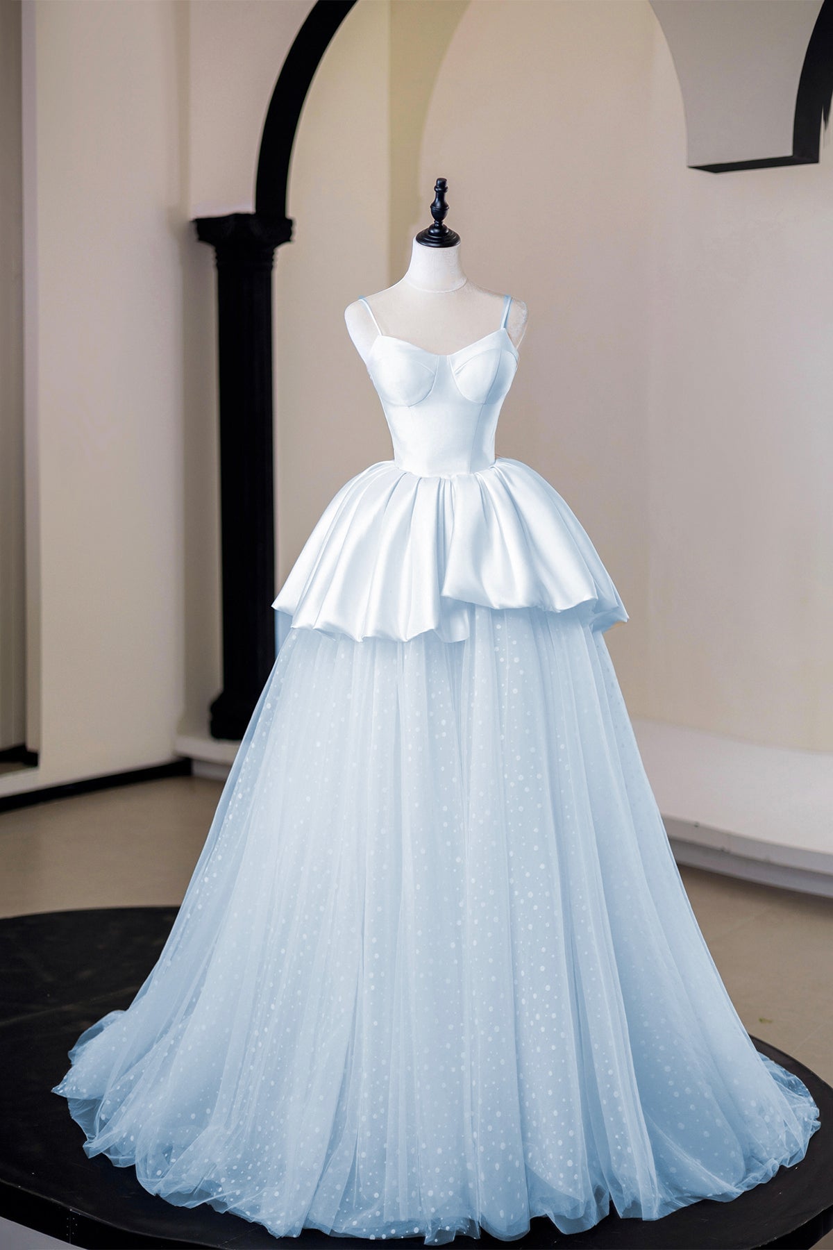 fairy tale formal dress Enchanted Light Blue Gown, Sweetheart Neckline Spaghetti Strap US 2 / Custom Color fantasy fairy gown