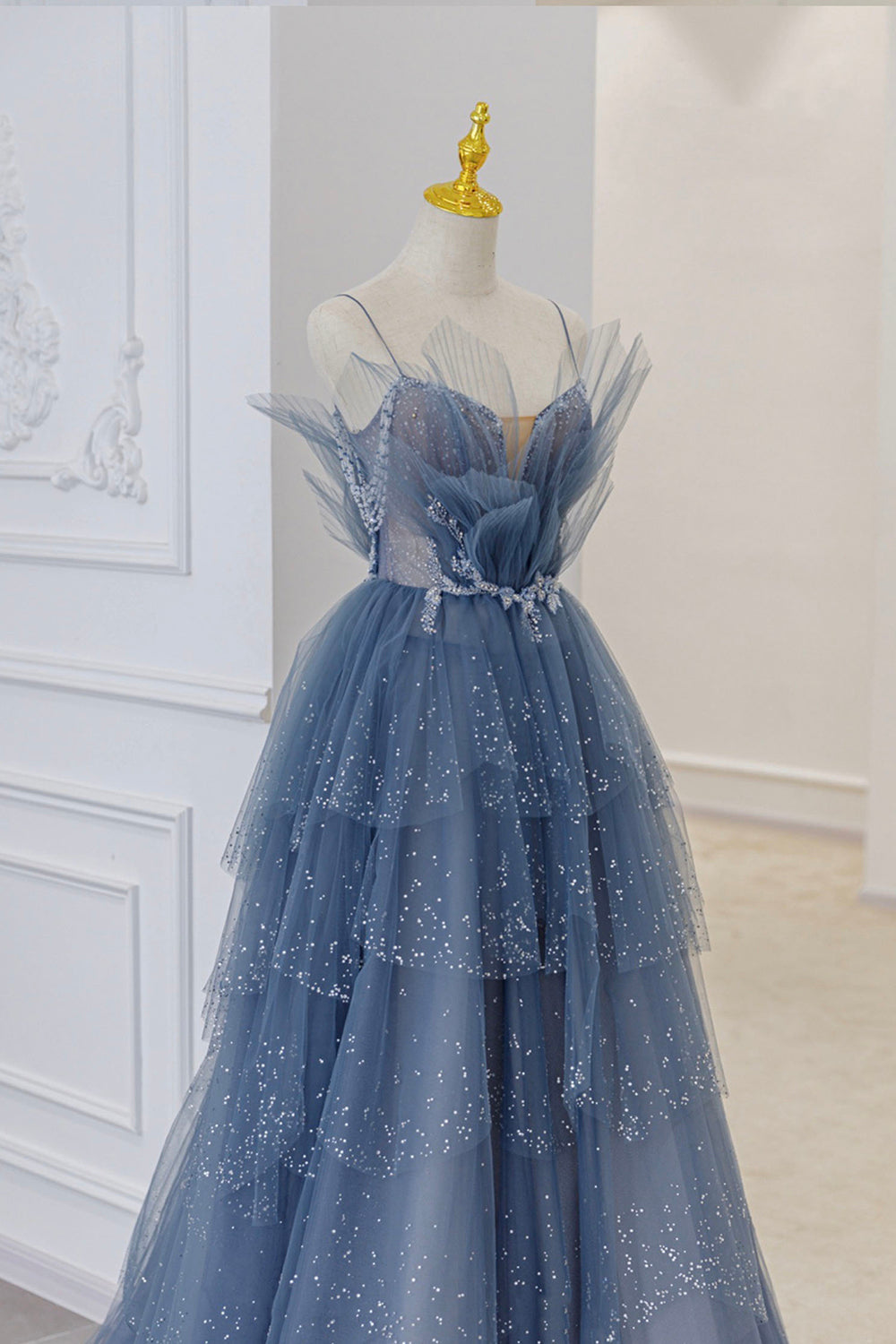 aesthetic blue prom dress Spakrly Off the Shoulder Light Blue Prom Dresses with Long Sleeves AB2