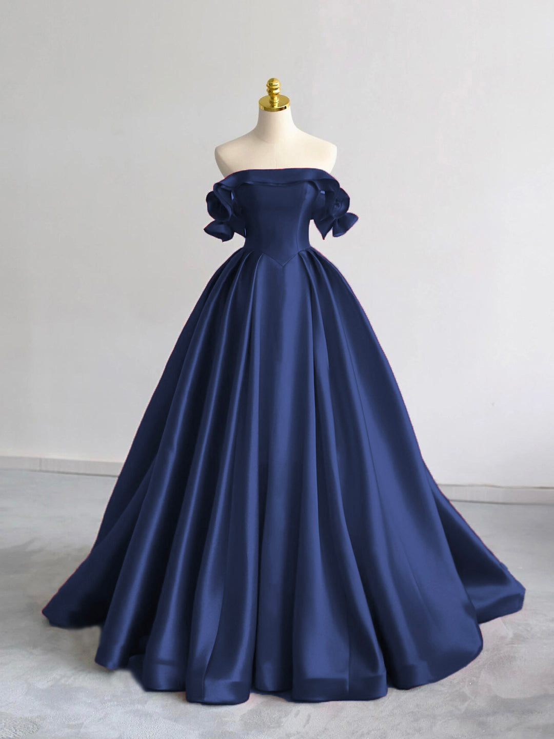Red/Navy Satin Floor Length Prom Dress, Red/Navy Off The Shoulder Evening Party Dress US 6 / Custom Color Red/Navy Satin Floor Length Prom Dress, Red/Navy Off The Shoulder Evening Party Dress US 6 / Custom Color