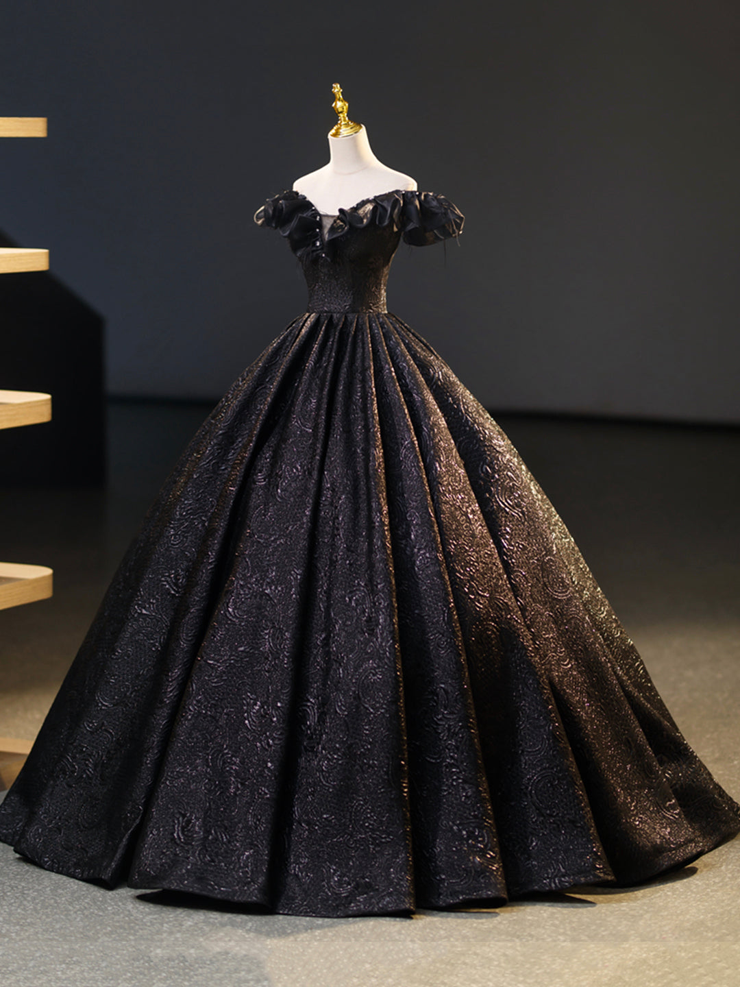 formal / gown black floor length dress La Femme Lace-Up Long Black Prom Dress 32265 Black / 00