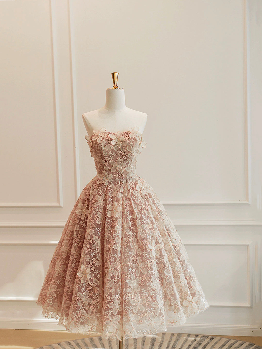 Cute Tulle Flower Short Prom Dress, Beautiful Off the Shoulder A-Line