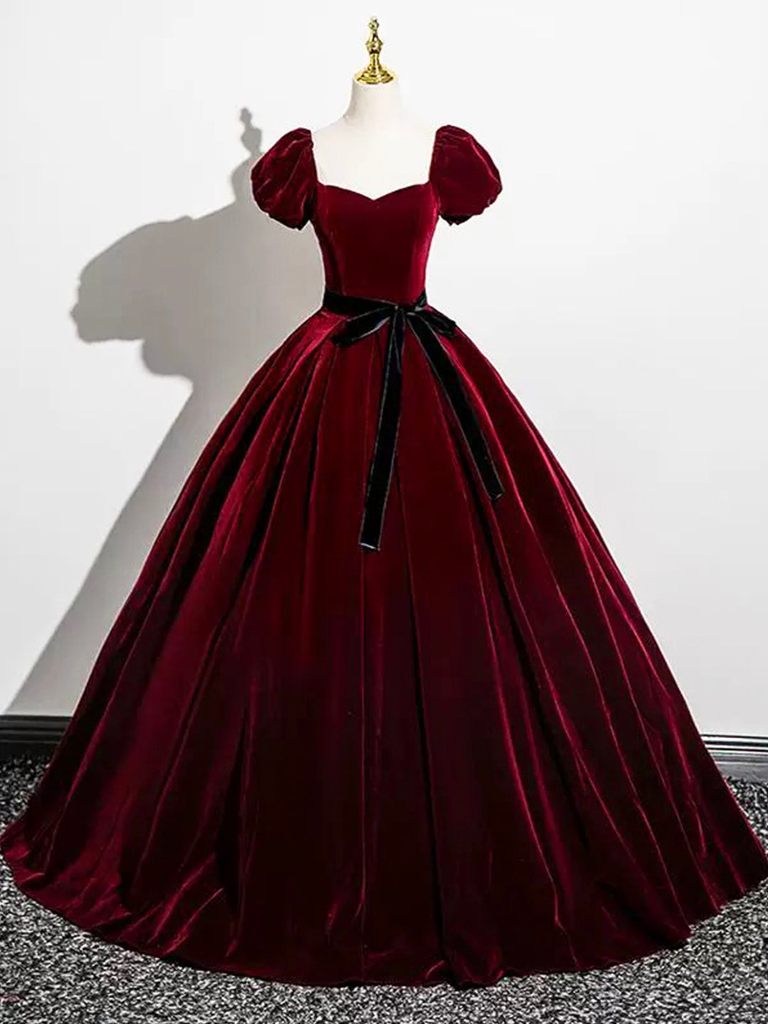 princess polly baby blue dress Burgundy V-Neck Velvet Custom Floor Length Bridesmaid Evening Gown