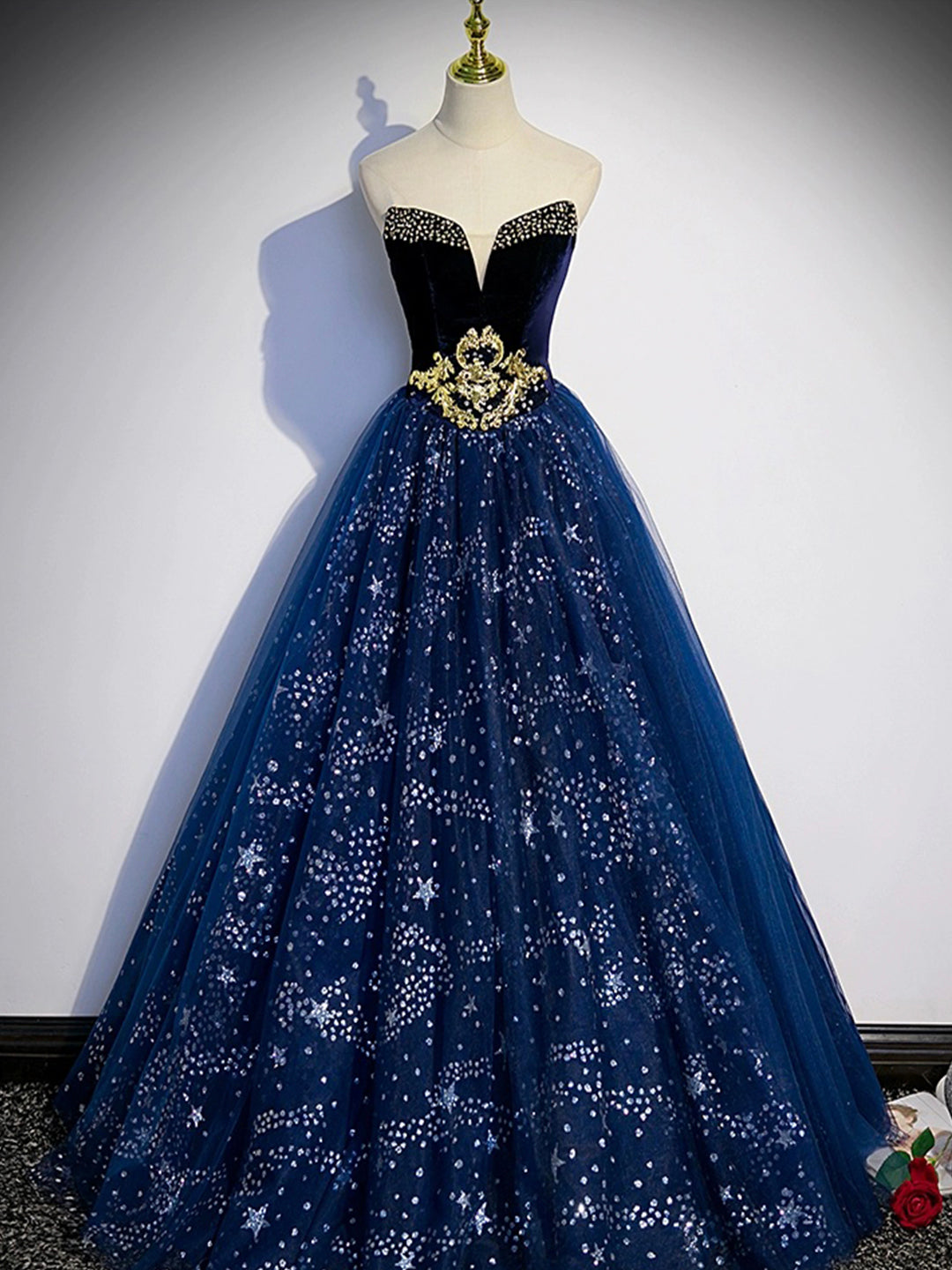 Kateprom A Line Long Sleeve Off the Shoulder Long Prom Dress, Blue Tulle Floor Length Formal Dress KPP0896 Kateprom A Line Long Sleeve Off the Shoulder Long Prom Dress, Blue Tulle Floor Length Formal Dress KPP0896