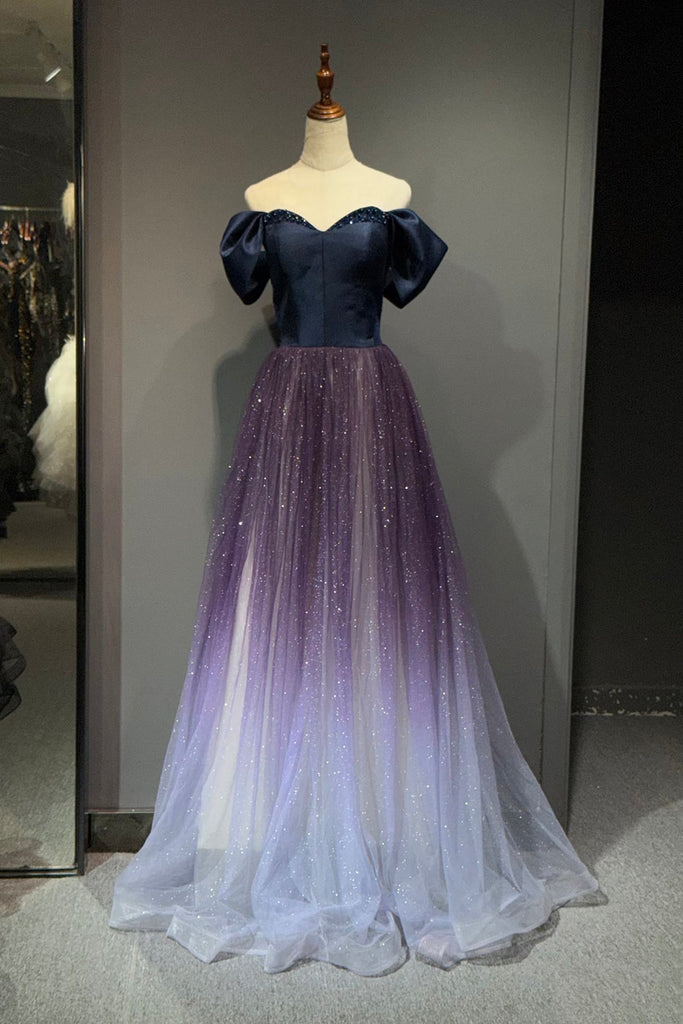 navy blue ombre prom dress FWVR Women's Ombre Lace Up Ruffles Ball Gown Long Prom Quinceanea Dressess BlackBlue 2 at Amazon Women's Clothing store