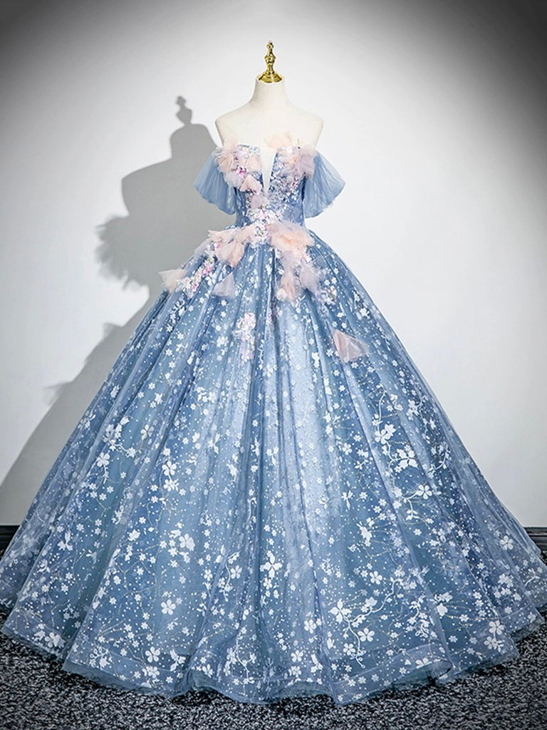 amazing blue dresses Sequined Royal Blue Prom Dresses Strapless Long Mermaid Formal Dress AW2201162