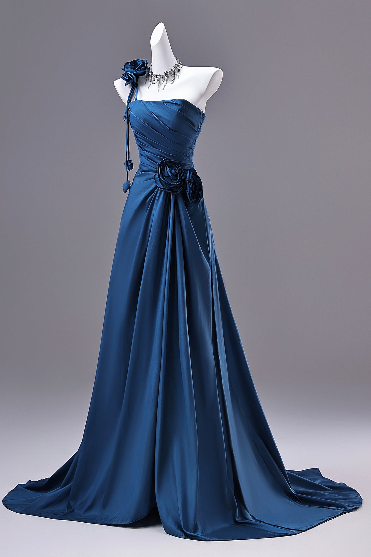 prom dresses in midnight blue KissProm Sweetheart Navy Appliques A-line Ruffle Long Dress, Navy Blue / 2 The sweetheart neckline adds a touch of sophistication while showcasing your collarbones and shoulders Blue Prom Dresses  ABC