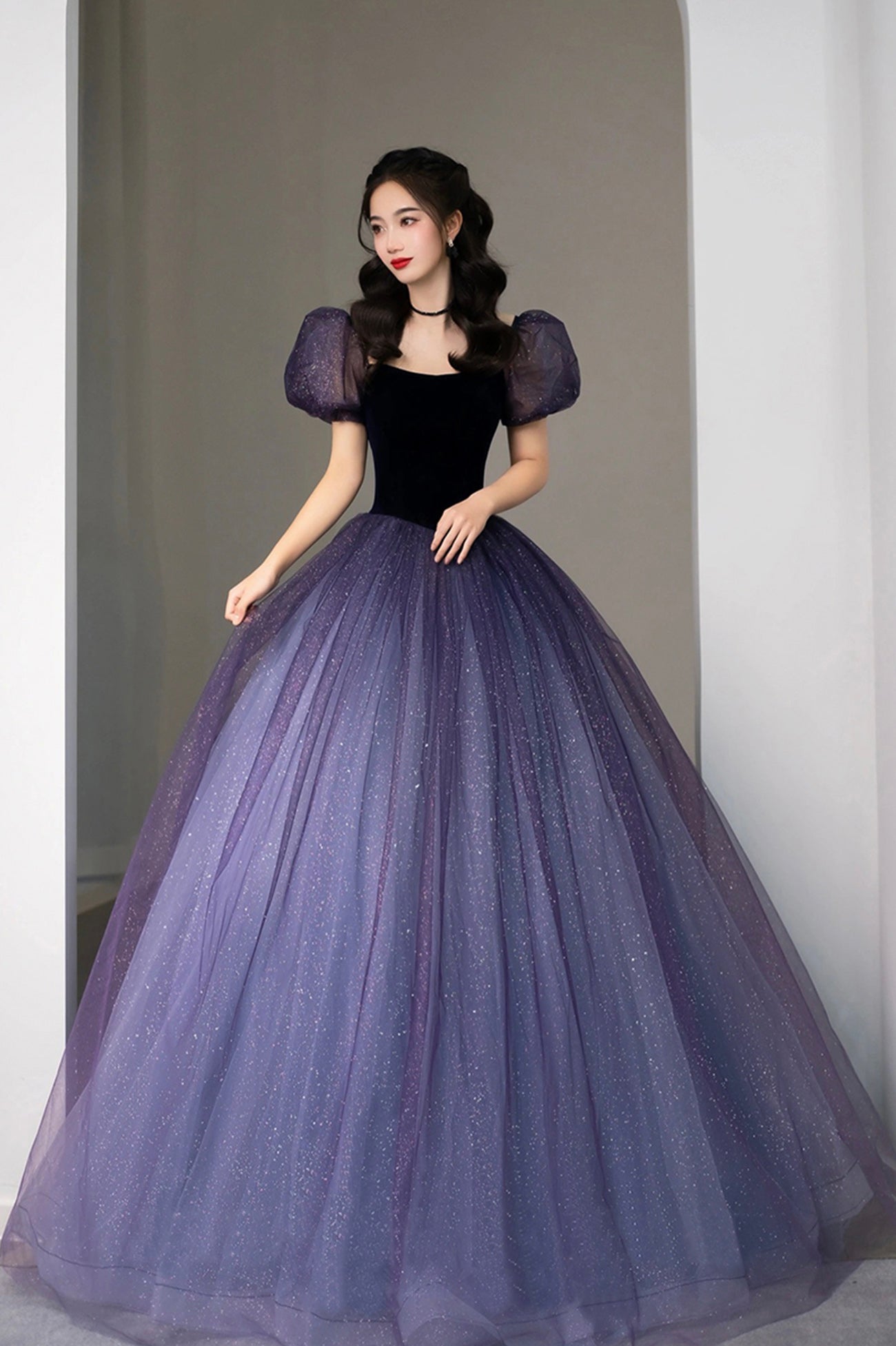 purple dress tulle ETHEREAL TULLE A-LINE GOWN IN PURPLE | CULT MIA