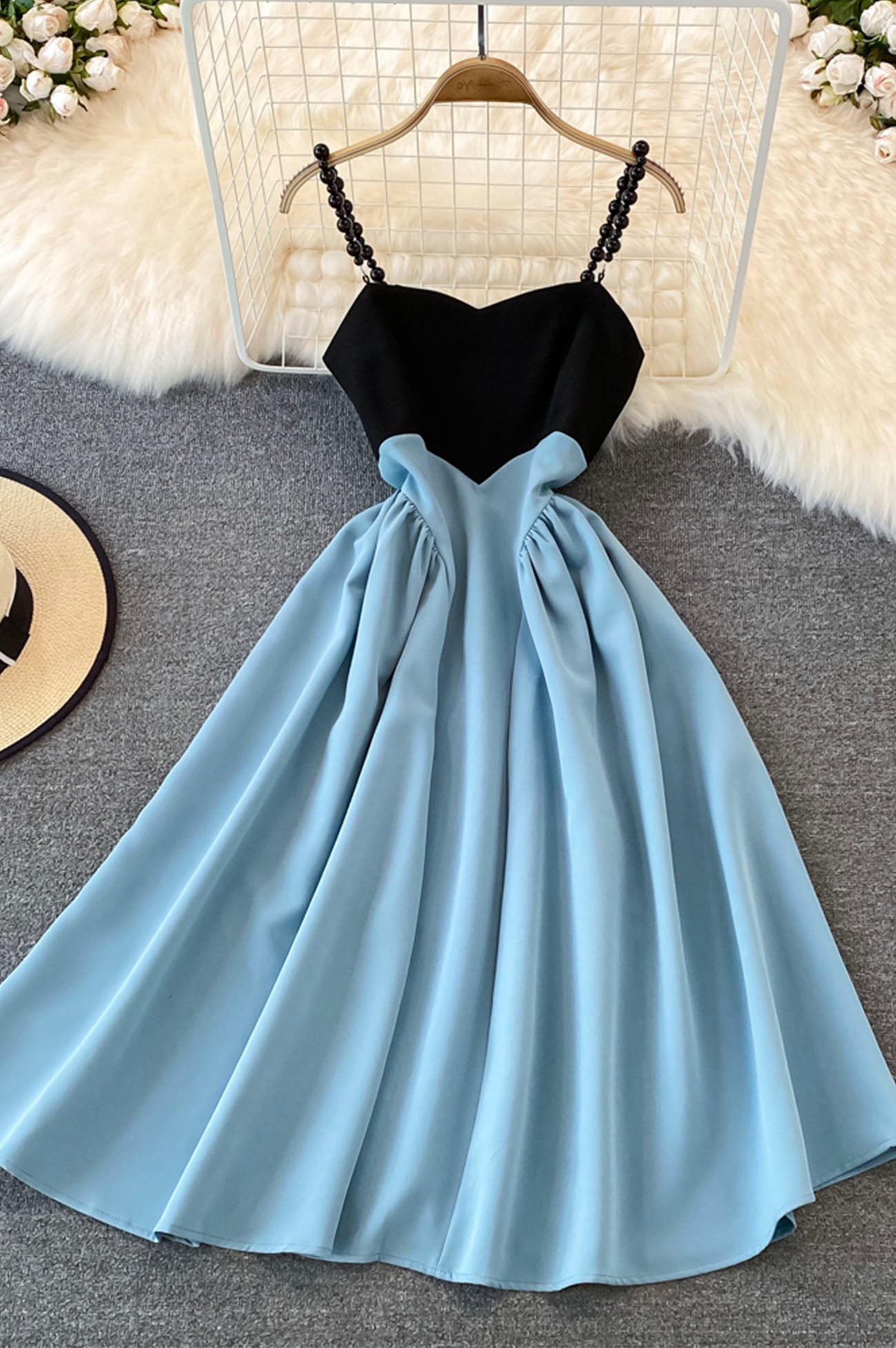 Blue A-Line Short Dress – Loveydress