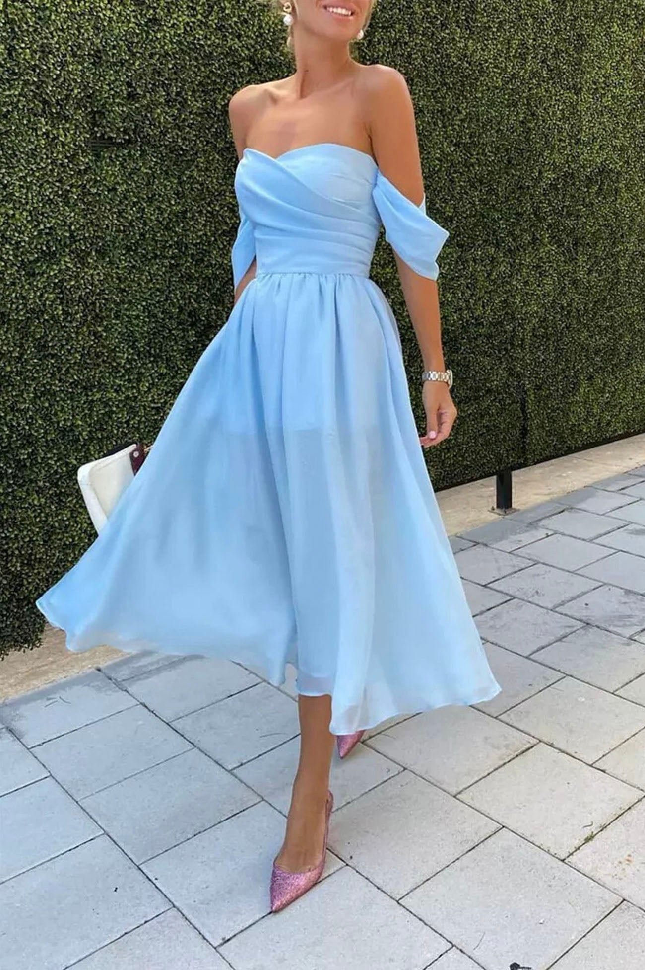 blue chiffon homecoming dress Stacees Floral Print Tiered Ruffle Chiffon Homecoming Dress Short Mini