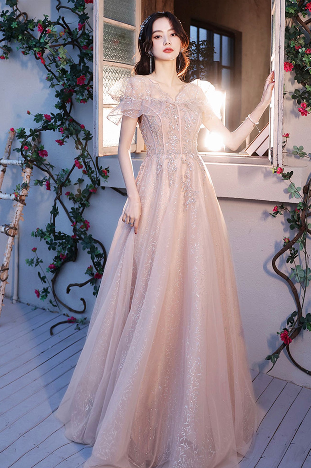 Prom Pink Princess Grad Dresses Pink Tulle Sequins Long Prom Dresses, Lovely A-Line Evening Graduation Dresses US Pink Prom Pink Princess Grad Dresses Pink Tulle Sequins Long Prom Dresses, Lovely A-Line Evening Graduation Dresses US Pink