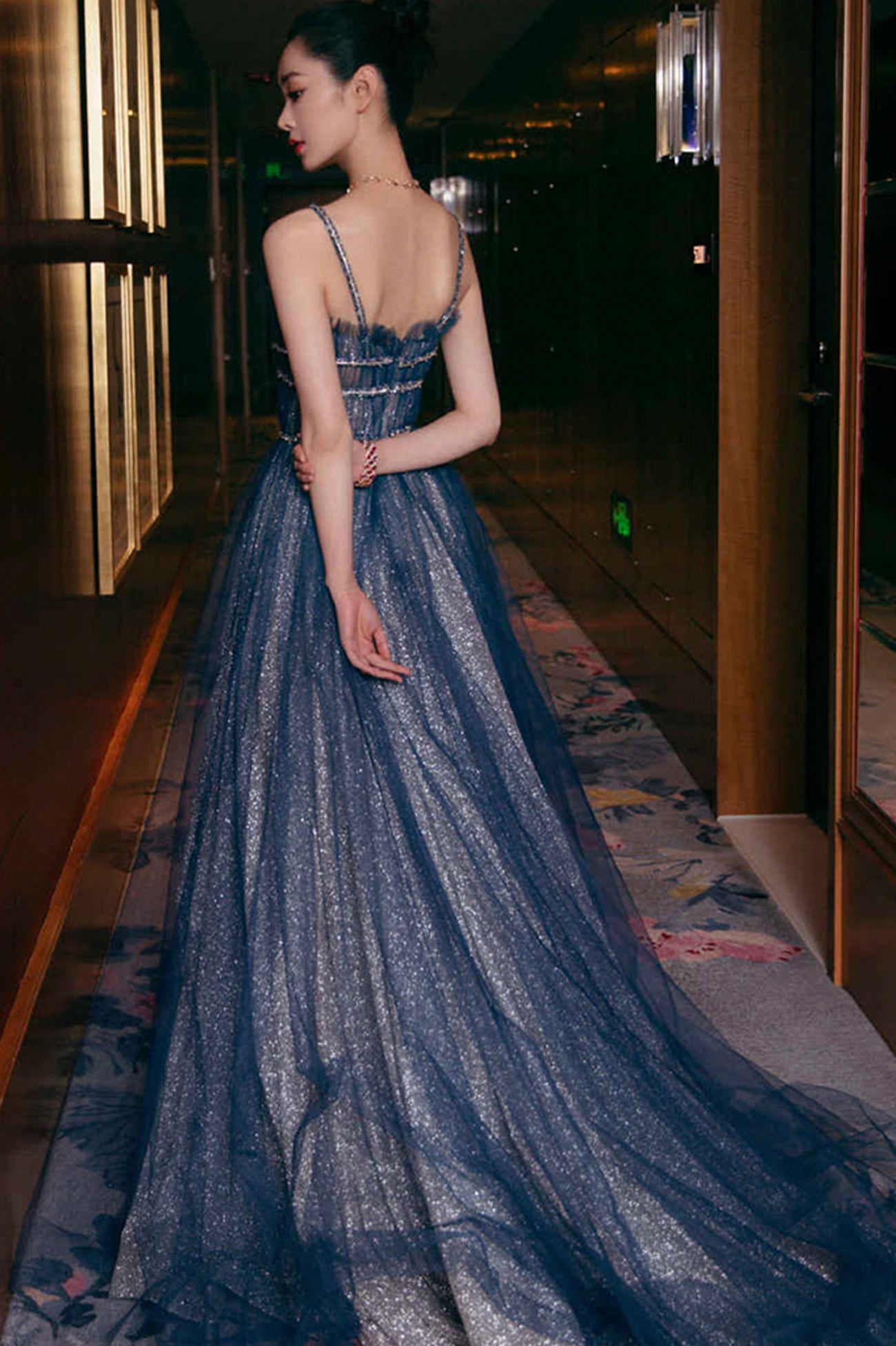 Blue Spaghetti Strap Long Prom Dresses, Blue A-Line Graduation Dresses US 16 / Blue Blue Spaghetti Strap Long Prom Dresses, Blue A-Line Graduation Dresses US 16 / Blue