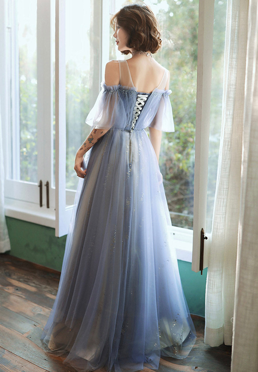 ice blue prom dress Sexy Light Tight Strapless Long Dresses with Split Pic Color / US6 length skirt full of layers ZAPAKA Women Sparkly Sequins Light